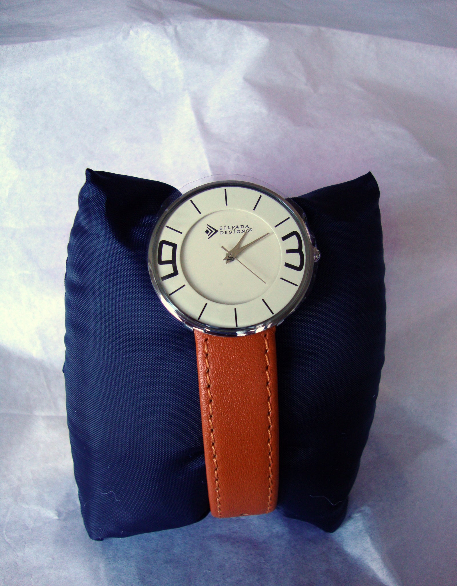 Pre-Owned Silpada Orange Leather Time Piece - Retired Design