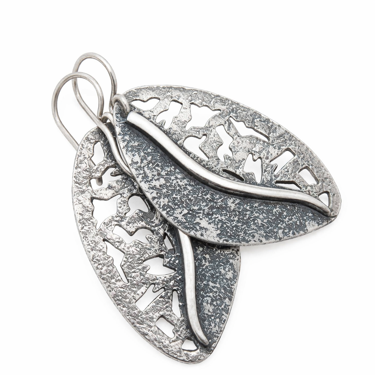 Pre-Owned Silpada Sterling Silver Leaf Earrings