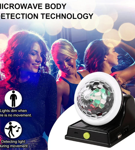 GlowOrb™ Waterproof Rotating Disco Ball Light – Colorful LED Magic for Parties & Events