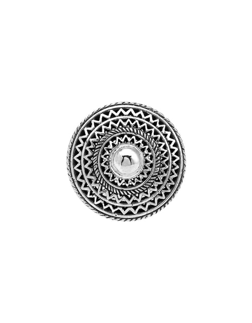 Load image into Gallery viewer, SImply Savvy Bali Mandala Statement Ring – Handcrafted Sterling Silver Artisan Ring
