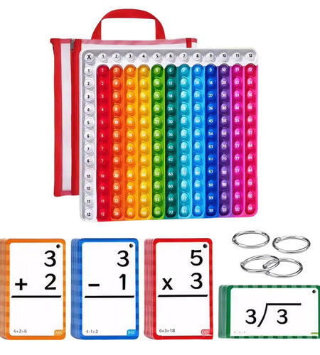 Math Flash Cards Fidget Chart Math Game Addition Subtraction Division Multiplication Cards for Kids in 3Rd 4Th 5Th 6Th Grade
