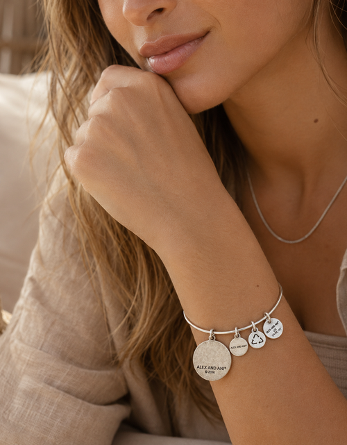 Load image into Gallery viewer, Alex and Ani Las Vegas Casino Chip Charm Expandable Bangle Bracelet
