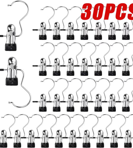 SpaceSaver 360° Rotating Boot Hanger – Portable & Space-Saving Stainless Steel Clip for Closet & Travel