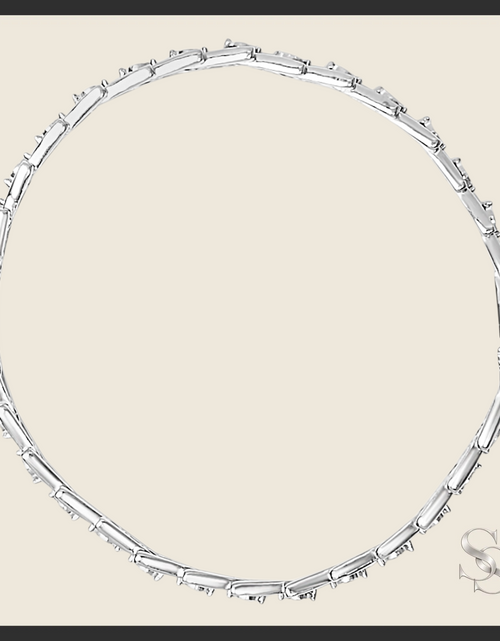 Load image into Gallery viewer, Sterling Silver Diamond Wave-Style Link Bracelet (0.5 cttw, I-J Color, I3 Clarity)
