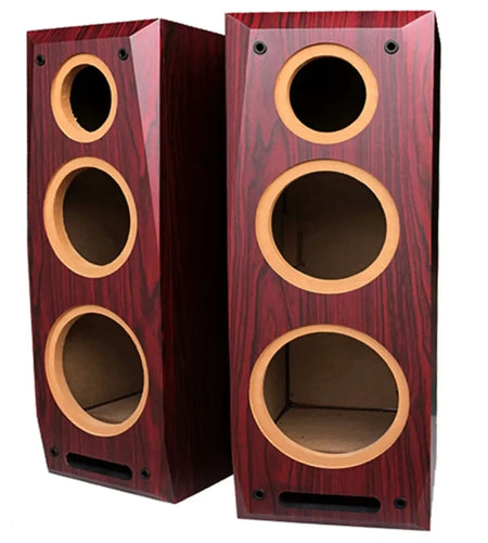 8 Inch Three-Way Labyrinth Speaker Empty Box Bookshelf Speaker Home Speaker DIY Hifi Audio Wooden Handmade Box Passive Speaker