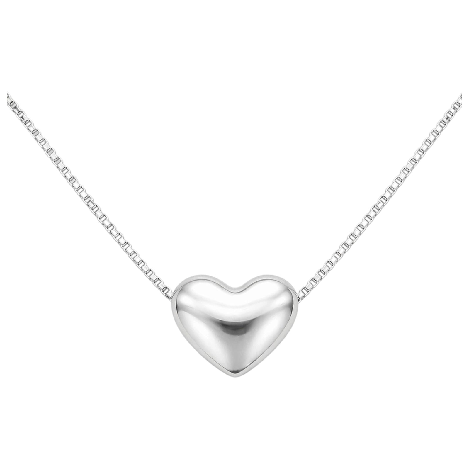925 Sterling Silver “Italian Whisper Heart” Necklace – Minimalist Love Pendant, Made in Italy