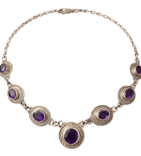 Simply Savvy ‘Royal Amara’ Amethyst Necklace” - Bali Amethyst Statement