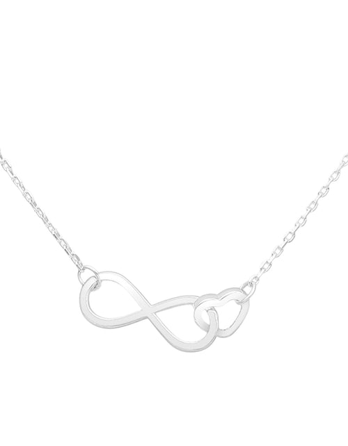 Load image into Gallery viewer, 925 Sterling Silver “Linked Balance” Double Circle Link Necklace – Minimalist Geometric Pendant Adjustable
