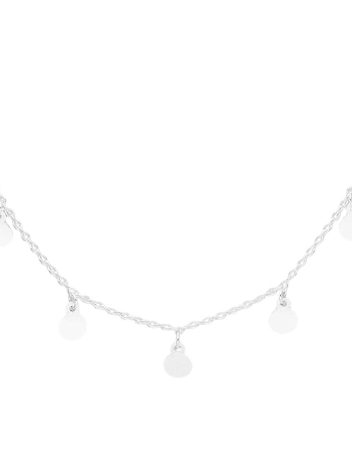 Load image into Gallery viewer, 925 Sterling Silver Dainty Disc Charm Necklace – Minimalist Layering Necklace
