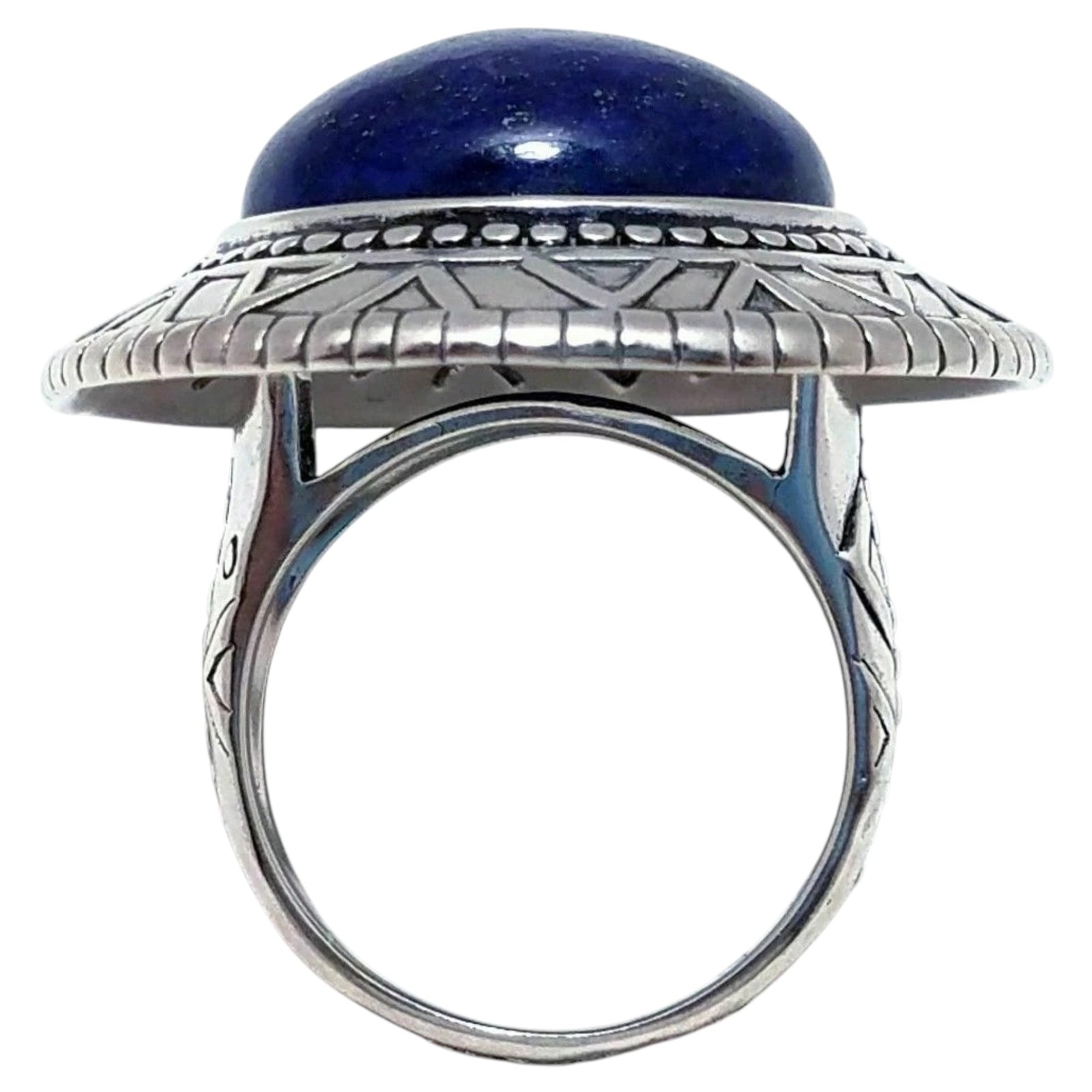 Pre-Owned Silpada Peruvian Ring|Sterling Silver Natural Lapis Lazuli Statement Ring R3270