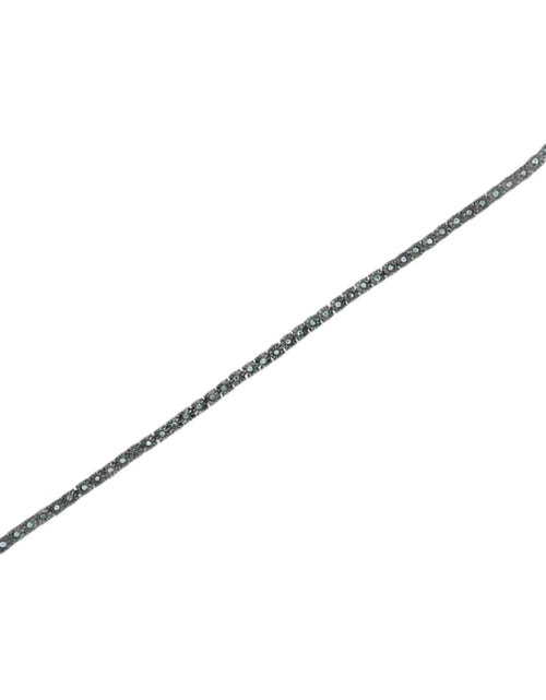 Load image into Gallery viewer, Sterling Silver 1.00 CTW Blue Diamond Tennis Bracelet – 7"
