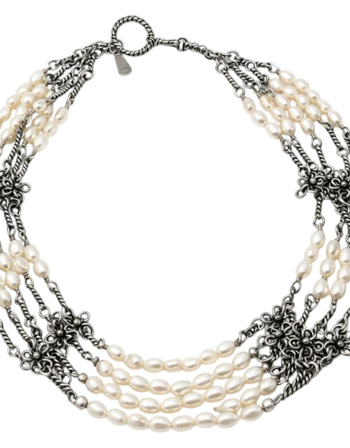 Load image into Gallery viewer, Pre-Owned Silpada 5-Strand Sterling Silver Pearl Necklace - Retired Design
