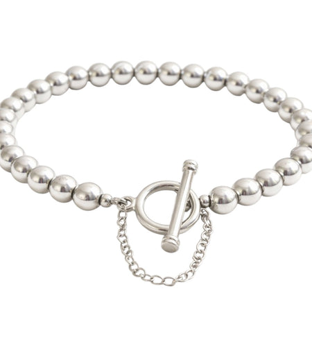 Pre-Owned Silpada Sterling Silver Beaded Bracelet - Retired Design