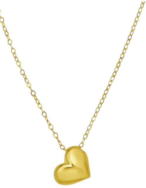 Load image into Gallery viewer, 14K Yellow Gold Puffed Mini Heart Pendant Necklace 18 Inch

