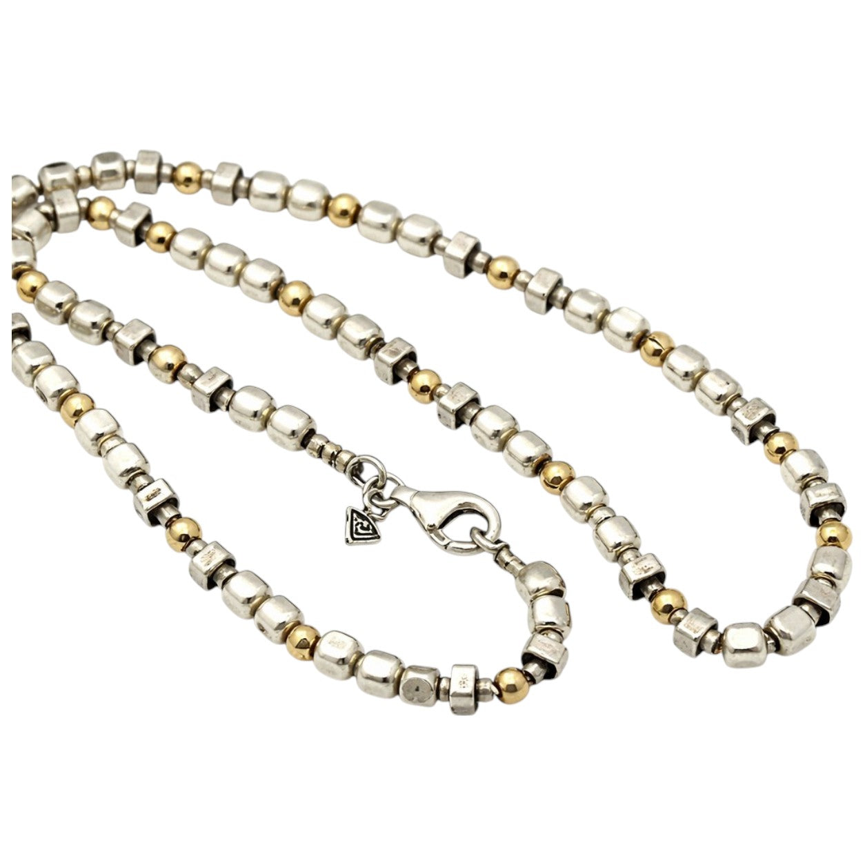 Pre-Owned Silpada Sterling Silver / Gold Filled Bead Necklace - Retired Design