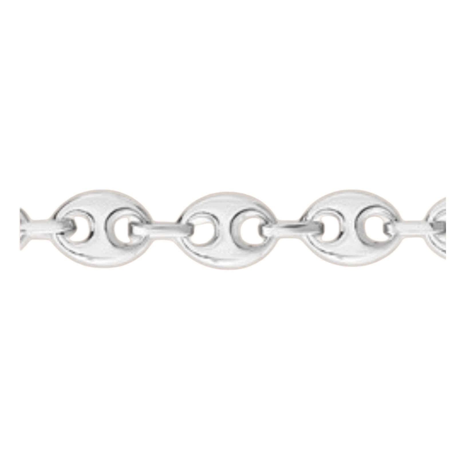 Sterling Silver Puffed Mariner Bracelet