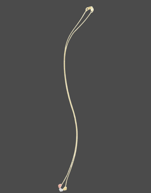 Load image into Gallery viewer, 14K Tri-Color Gold Triple Heart Necklace
