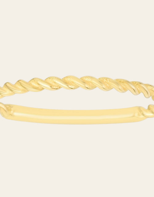 Load image into Gallery viewer, 14K Yellow Gold Twisted Stackable Ring
