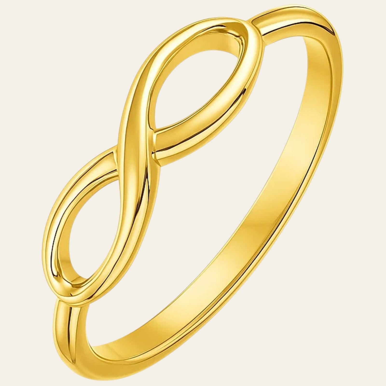 14K Yellow Gold High-Polish Infinity Ring