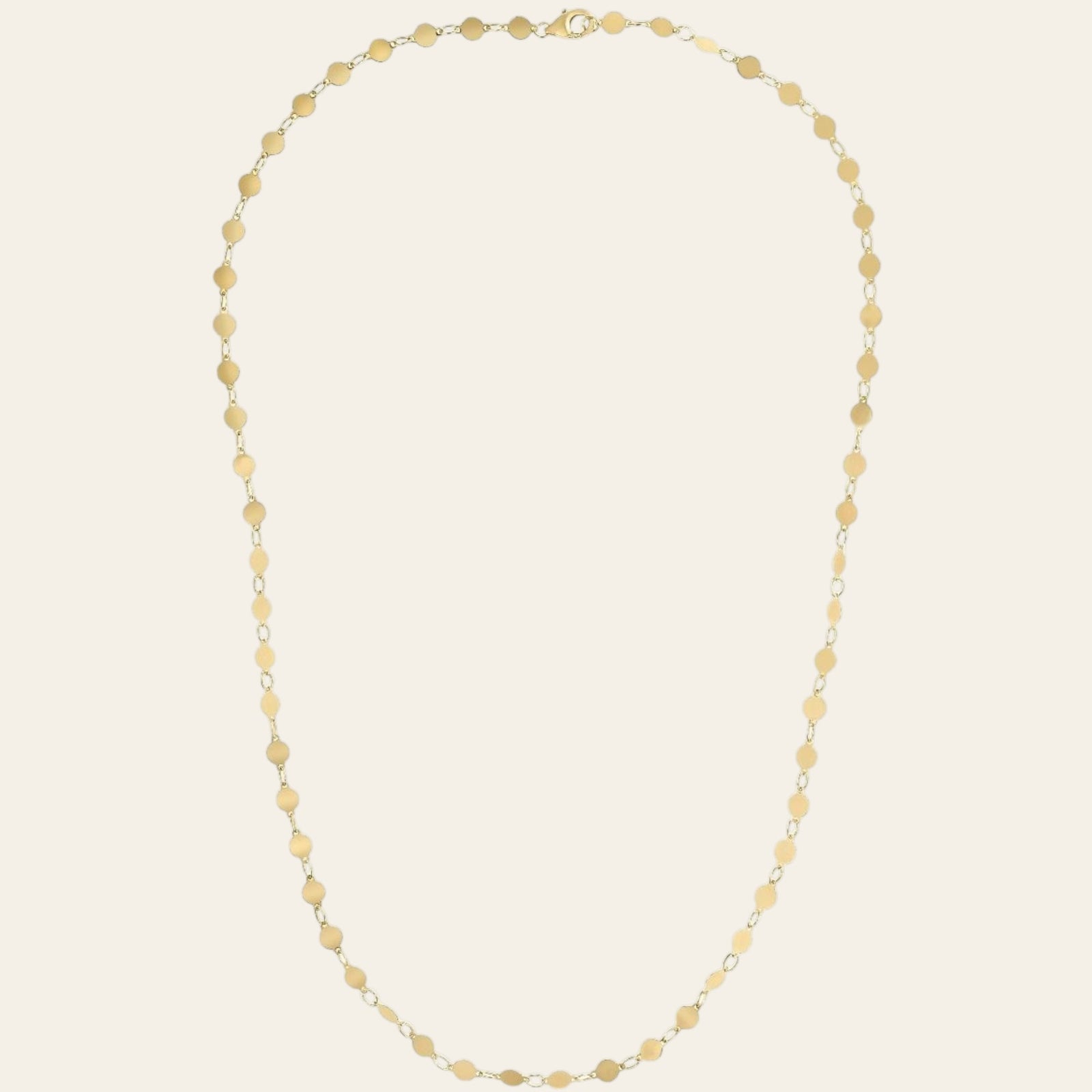14K Yellow Gold Polished Circle Station Necklace