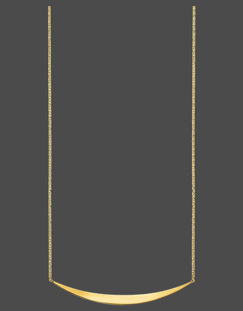 Load image into Gallery viewer, 14K Yellow Gold Curved Bar Necklace

