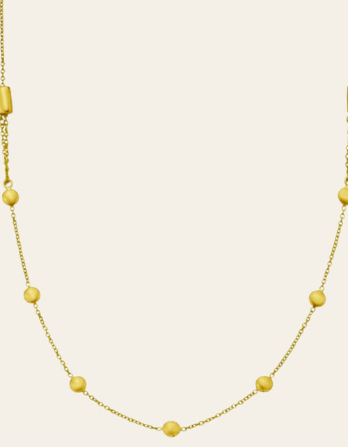 Load image into Gallery viewer, 14K Yellow Gold Adjustable Bead Station Necklace
