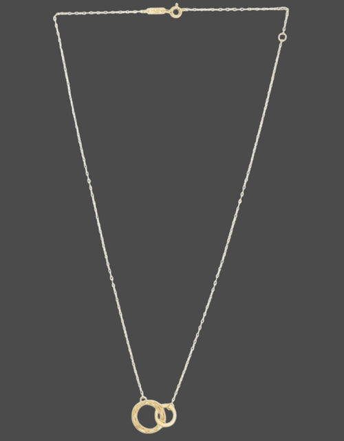 Load image into Gallery viewer, 14K Yellow Gold Interlocking Double Circle Necklace
