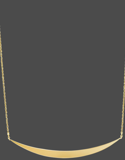 Load image into Gallery viewer, 14K Yellow Gold Curved Bar Necklace
