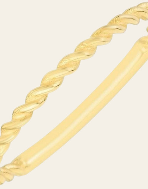 Load image into Gallery viewer, 14K Yellow Gold Twisted Stackable Ring
