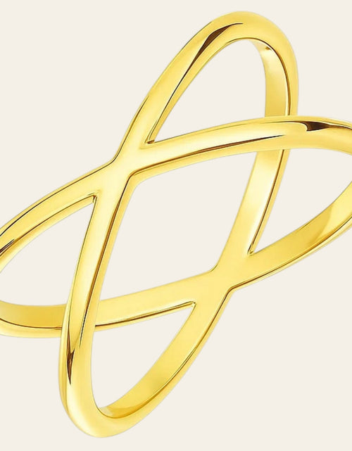 Load image into Gallery viewer, 14K Yellow Gold Polished X-Crossover Ring
