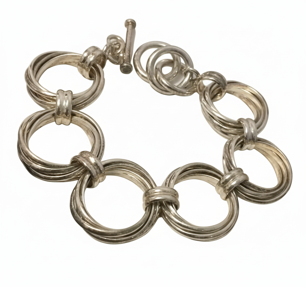 Pre-Owned Silpada Sterling Silver Link Bracelet - Retired Design